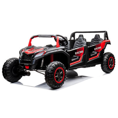 Remote Control 24v UTV 4 Seater Ride On Cars for Adults and Kids in Red Pink Color
