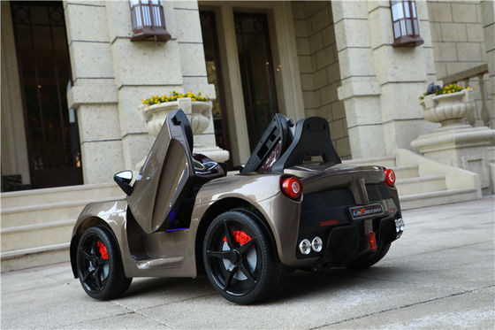 2023 Made In Newest 12 Volt Kids Electric Ride On Car with Two Open Doors Brown