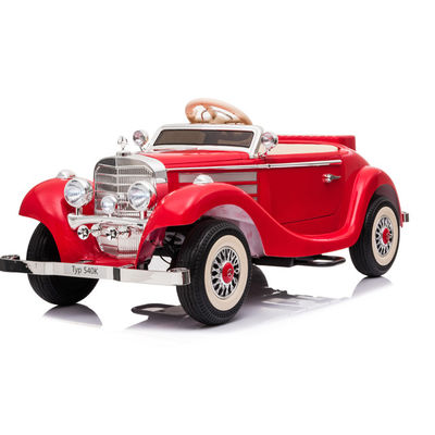 G.W. N.W 23/18.5KG Unisex 12v Vintage Electric Toy Ride On Car with Remote Control
