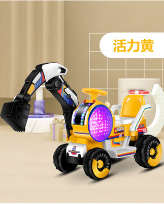 JIAXING Children Toy Fully 6v Electric Excavator Ride on Car for Kids Motor 380*1/380*2