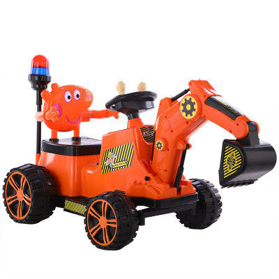 PP Plastic Type Children's Excavator Electric Engineering Ride On Car for Toddlers