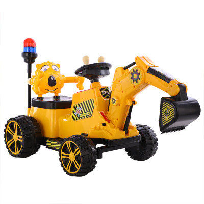 PP Plastic Type Children's Excavator Electric Engineering Ride On Car for Toddlers