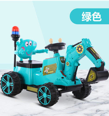PP Plastic Type Children's Excavator Electric Engineering Ride On Car for Toddlers
