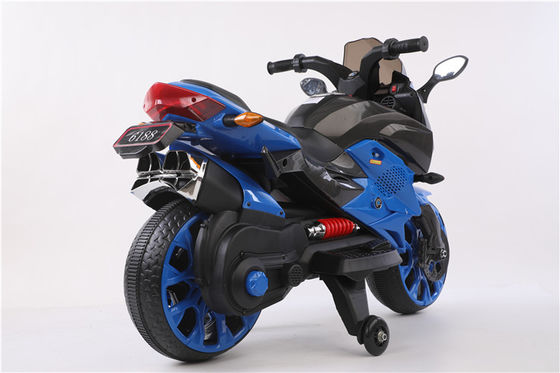 12V Plastic Blue Rechargeable Battery Operated Kids Ride On Motorcycle for Unisex