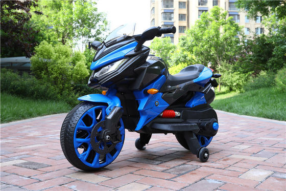 12V Plastic Blue Rechargeable Battery Operated Kids Ride On Motorcycle for Unisex