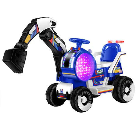 Unisex Children's Electric Toys Excavator Engineering Ride On for Kids 6V4.5AH Battery