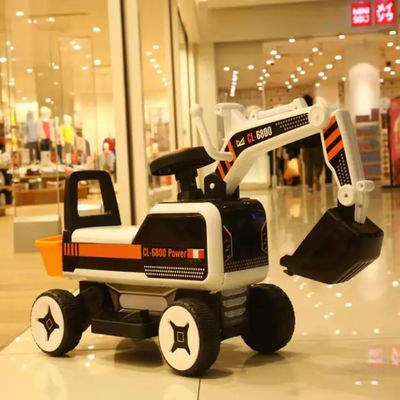 PP Plastic 6V Battery Electric Excavator for Children Aged 3-7 Years GW/NW 6.4KG/5.8KG