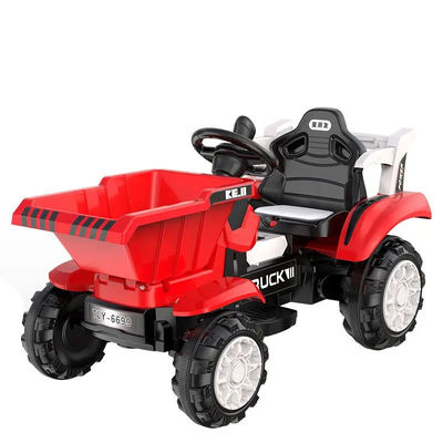 6v Battery Operated Electric Tipper Toy Car with Music and Push Rod Control 2023