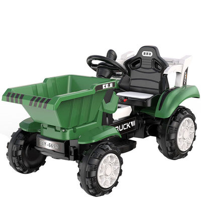 6v Battery Operated Electric Tipper Toy Car with Music and Push Rod Control 2023