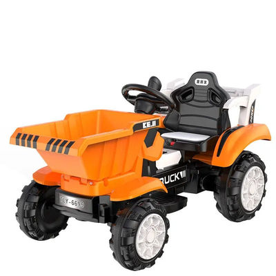 6v Battery Operated Electric Tipper Toy Car with Music and Push Rod Control 2023