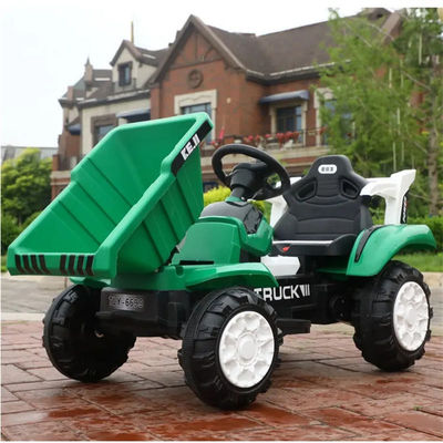 6v Battery Operated Electric Tipper Toy Car with Music and Push Rod Control 2023