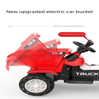 6v Battery Operated Electric Tipper Toy Car with Music and Push Rod Control 2023