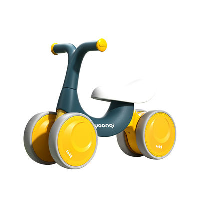 Orange Plastic Baby Walker Balance Car with Silent Roller Skating and Green Design