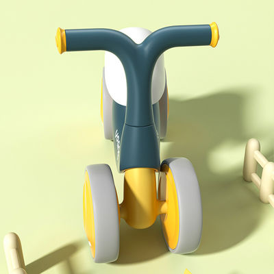 Orange Plastic Baby Walker Balance Car with Silent Roller Skating and Green Design