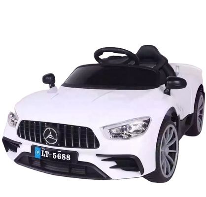 12V Battery Operated White Electric Wheels Toy Car with Remote Control and One Key Start