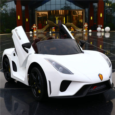 Unisex Children 12v Electric Car with Remote Control Double Drive Music and Swing Function
