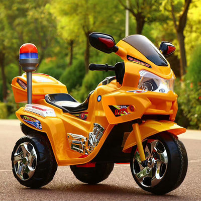 Big Seat Children's Electric Motorcycle with Music Lamp Police Bike Classical Style