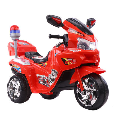 Big Seat Children's Electric Motorcycle with Music Lamp Police Bike Classical Style