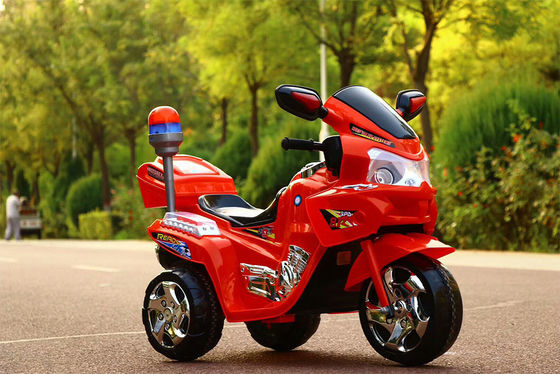 Big Seat Children's Electric Motorcycle with Music Lamp Police Bike Classical Style