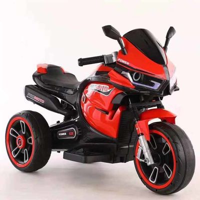 White Children's Electric Motorcycle Tricycle with Colorful Light and 380*2 Motor