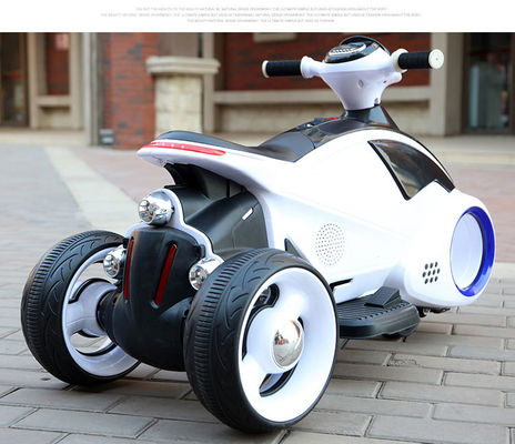 Ride On Toy 3-Wheel Children's Electric Motorcycle with Flashing Wheels and Music