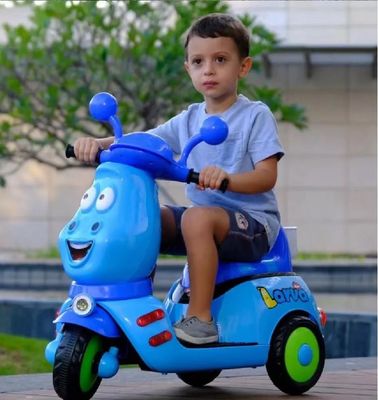 2022 Rechargeable Children's Tricycle with Early Education Music and Anti-roll Design