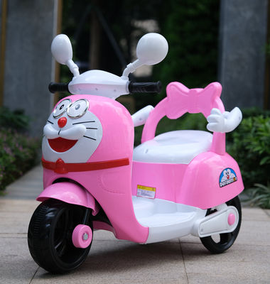 Unisex Children's Three-Wheeled Electric Motorcycle with Cool Lighting Ride On Car