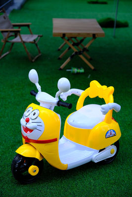 Unisex Children's Three-Wheeled Electric Motorcycle with Cool Lighting Ride On Car