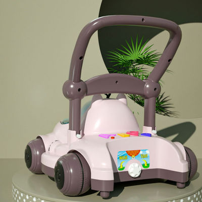 Plastic Kids Ride On Push Car With Canopy No Motor Custom Design Pink/Blue/White