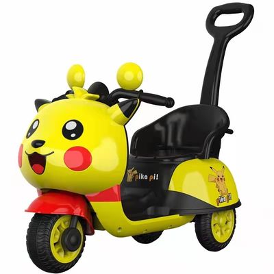 MP3 Music Songs LED Lighting Toys 6v Electric Motorcycle Car for Kids Yellow Blue Pink