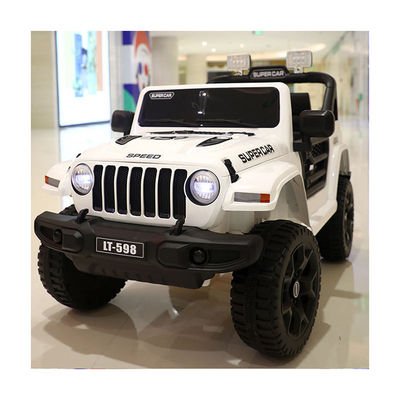 Red 12v 4 Wheel Light Electric 2 Seater Remote Control Rechargeable Toy Car For Kids
