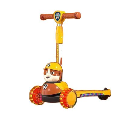 Unisex Battery-powered Children's Scooter Car with Flash Foldable and Battery-powered