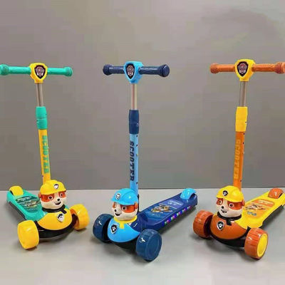Unisex Battery-powered Children's Scooter Car with Flash Foldable and Battery-powered
