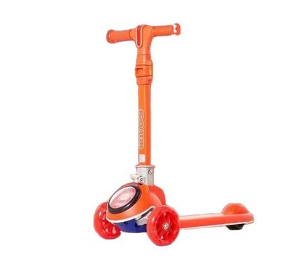 Silent Flashing Color Wheel Kids 3 Wheel Ride On Scooter Folding Car with PP Material