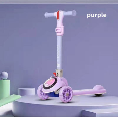 Kids 3 Wheel Ride On Scooter with Music Lighting and Folding Design G.W. N.W 22.8KG/20.8KG