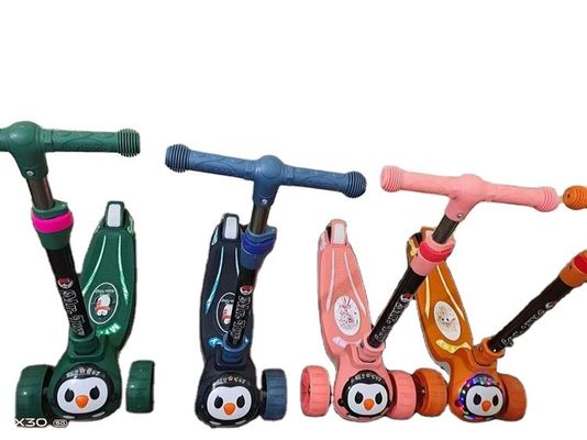 3 PU Wheel LED Baby Kick Scooter Sale for Kids Function Music Lighting One-click Folding
