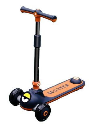 Soft Leather Seat 3 Wheel Ride On Scooter Car for Kids One-Button Folding Gender Neutral