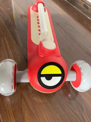 One-Button Folding Soft Leather Seat 3 Wheel Ride On Scooter Car for Kids and Durable