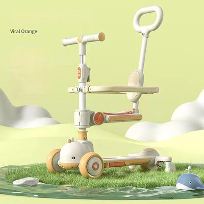 G.W/N.W 23KG/21KG Foldable Push Handle Seat Ride On Car Scooter with Music Lighting