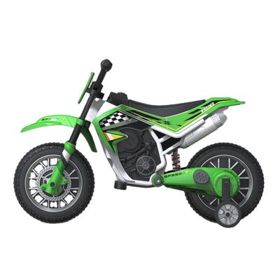 12V Electric Motorcycle Car for Kids with Music and Auxiliary Wheel Plastic Material