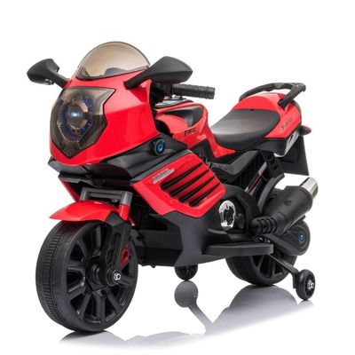 Electric Motorcycle for Kids MP3 Lighting and Auxiliary Wheels 6v 12v Battery Powered
