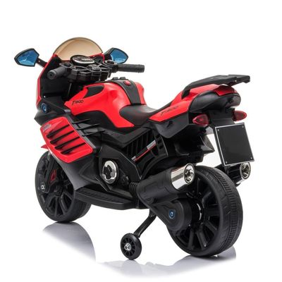 Electric Motorcycle for Kids MP3 Lighting and Auxiliary Wheels 6v 12v Battery Powered