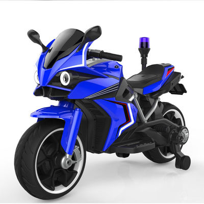 One-touch start 12V Electric Ride On Car Kids Police Motorcycle Toys with Police Lights