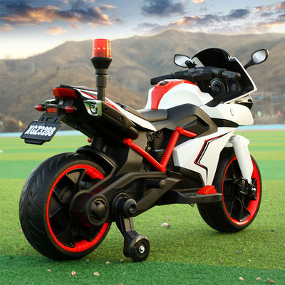One-touch start 12V Electric Ride On Car Kids Police Motorcycle Toys with Police Lights