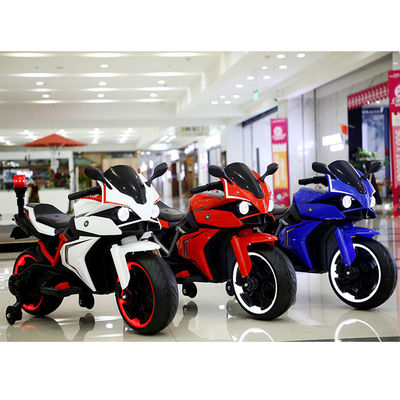 Kids' Electric Ride On Police Motorcycle Car with One-Touch Start and Police Lights