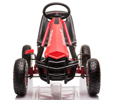 Kids 5-7 Years Red Four-Wheel Pedal Go-Kart Toy with Inflation Wheel Clutch and Brake