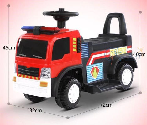 Red White/White/Red 6V Electric Ride On Cars for Kids Simulation Siren Lighting and Music