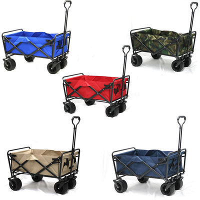 Convenient 200lb Load Bearing Collapsible Folding Wagon Cart for Outdoor Camping