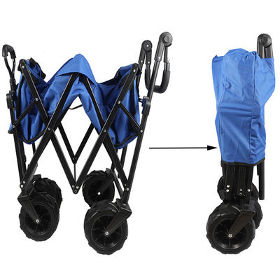 Convenient 200lb Load Bearing Collapsible Folding Wagon Cart for Outdoor Camping