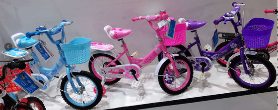 14-inch Pedal Two-Wheel Bike with Handlebar Spray and Color Matching Plastic Basket